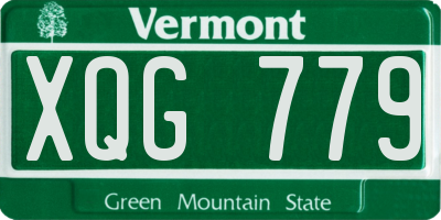 VT license plate XQG779