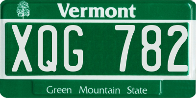 VT license plate XQG782