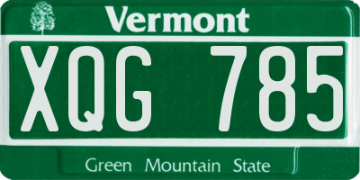 VT license plate XQG785
