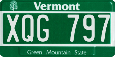VT license plate XQG797