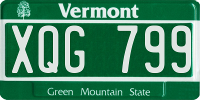 VT license plate XQG799