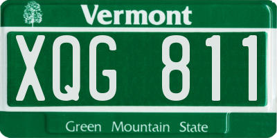 VT license plate XQG811