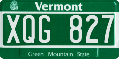 VT license plate XQG827