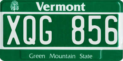 VT license plate XQG856