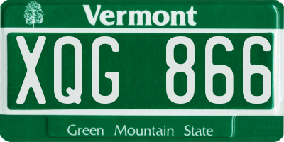 VT license plate XQG866