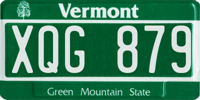 VT license plate XQG879