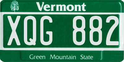 VT license plate XQG882