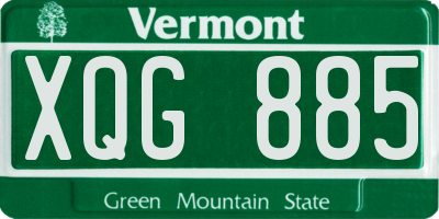 VT license plate XQG885