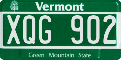 VT license plate XQG902