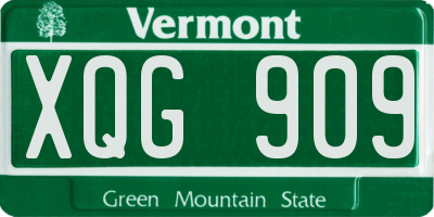 VT license plate XQG909