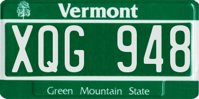 VT license plate XQG948