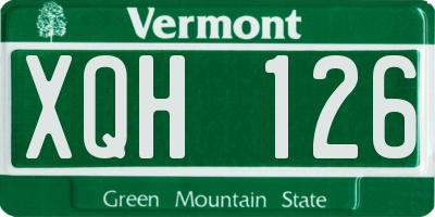 VT license plate XQH126