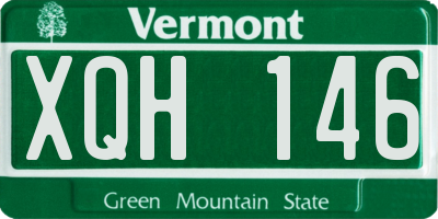 VT license plate XQH146