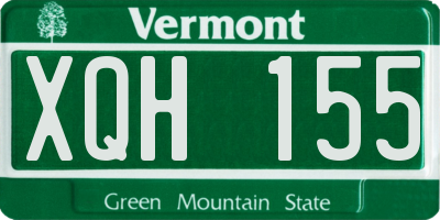 VT license plate XQH155