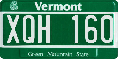 VT license plate XQH160
