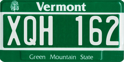 VT license plate XQH162