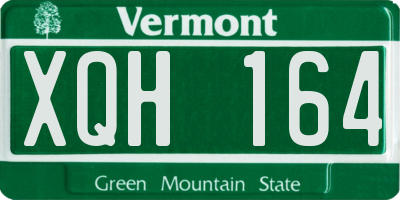 VT license plate XQH164