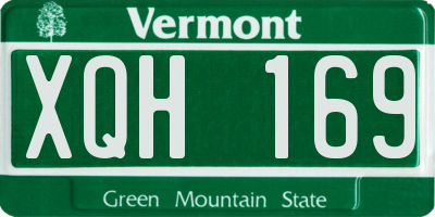 VT license plate XQH169