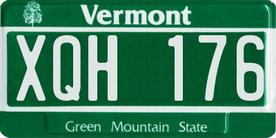 VT license plate XQH176