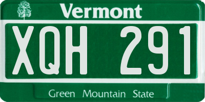 VT license plate XQH291