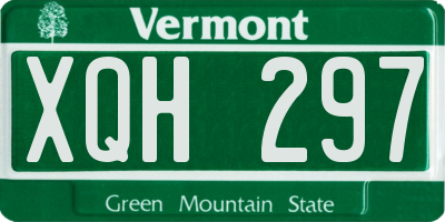 VT license plate XQH297