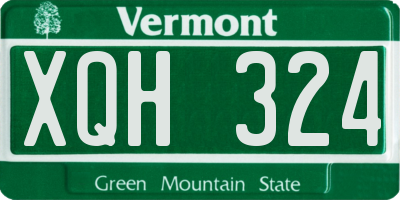 VT license plate XQH324