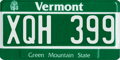VT license plate XQH399