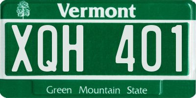 VT license plate XQH401