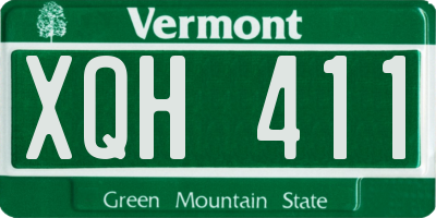 VT license plate XQH411