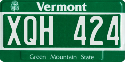 VT license plate XQH424