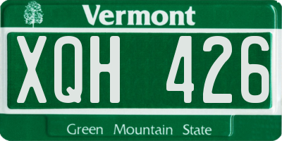 VT license plate XQH426