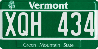 VT license plate XQH434