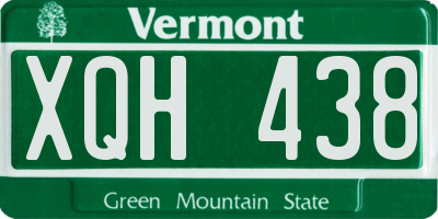VT license plate XQH438
