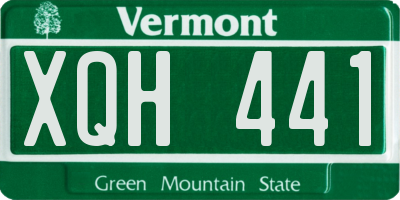 VT license plate XQH441