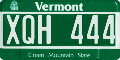 VT license plate XQH444
