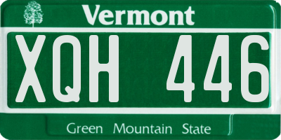 VT license plate XQH446