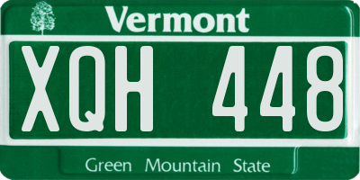 VT license plate XQH448