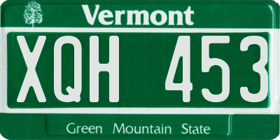 VT license plate XQH453