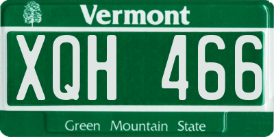 VT license plate XQH466