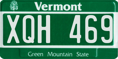VT license plate XQH469