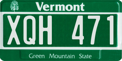 VT license plate XQH471