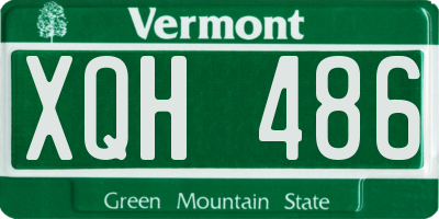 VT license plate XQH486