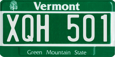 VT license plate XQH501