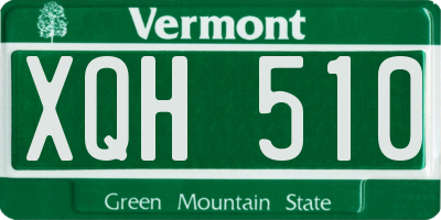 VT license plate XQH510