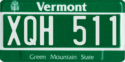 VT license plate XQH511