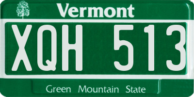 VT license plate XQH513