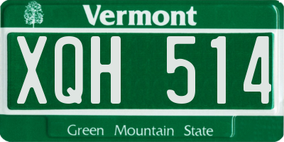 VT license plate XQH514