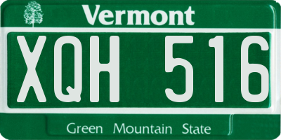 VT license plate XQH516
