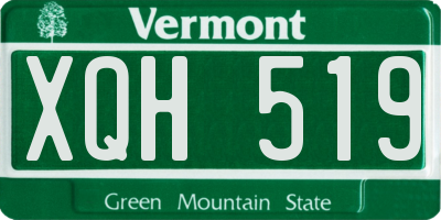 VT license plate XQH519