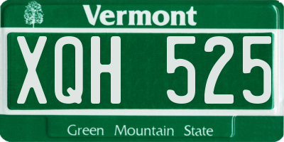 VT license plate XQH525